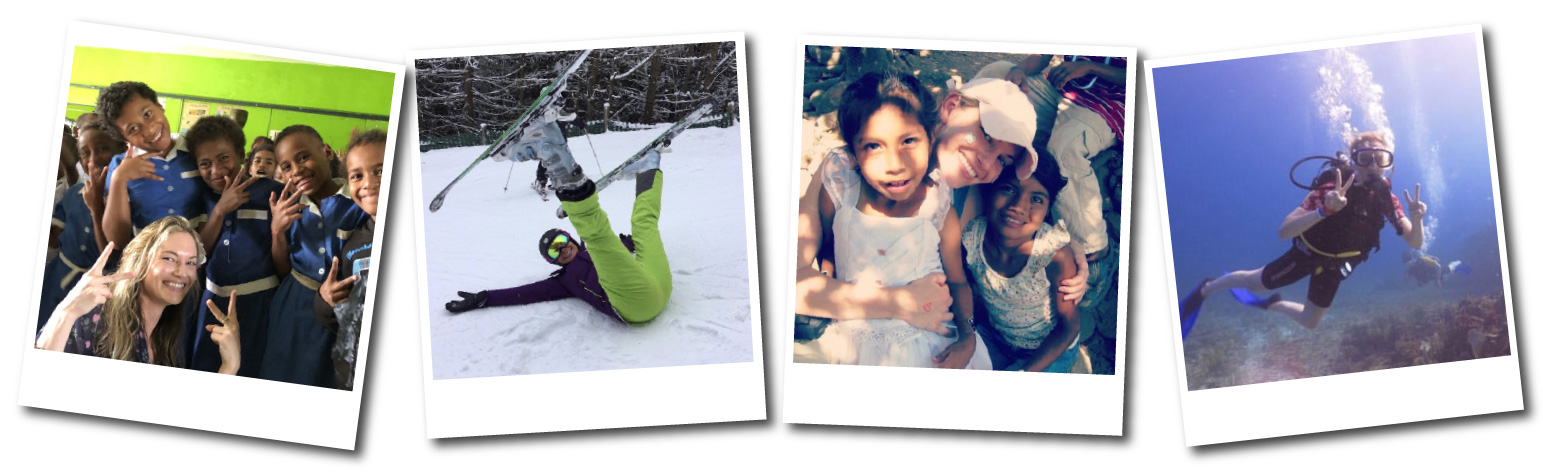 Poloroids of Dr. D's travels, mission trip, skiing and scuba diving