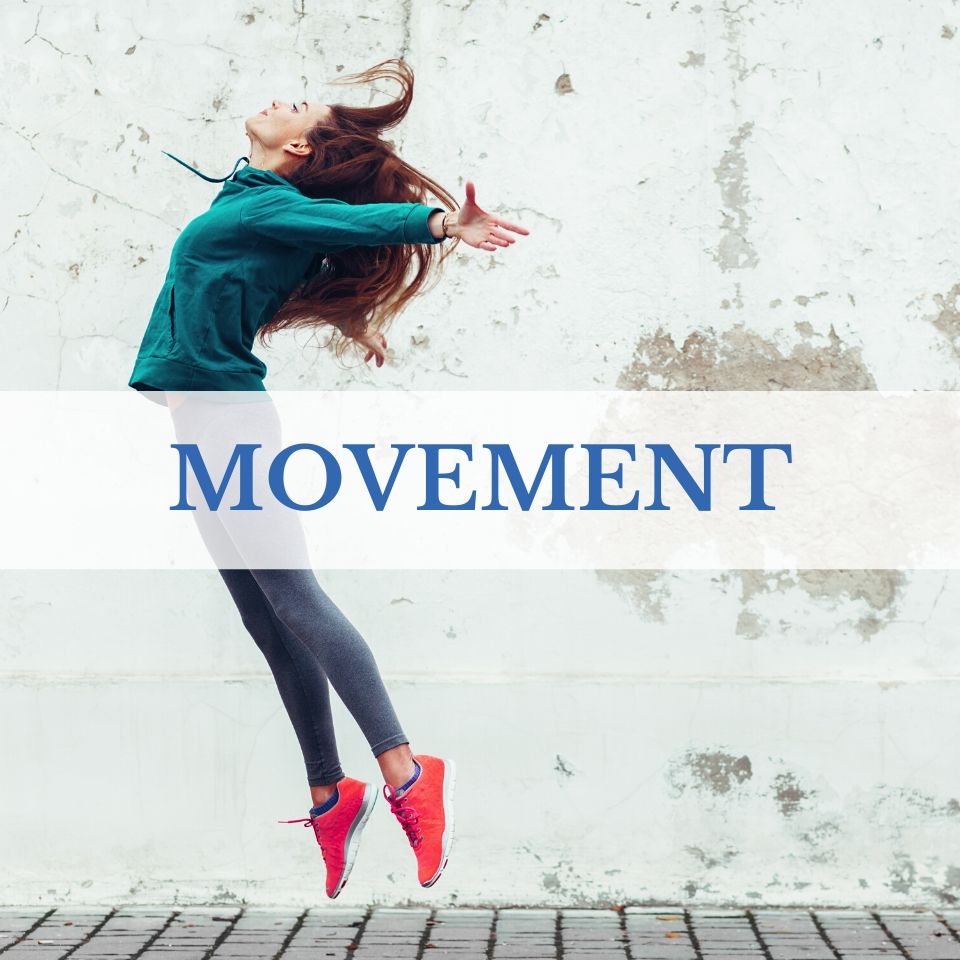 Movement: Girl jumping in the air